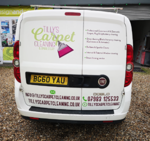 Carpet cleaning vehicle signage in Suffolk