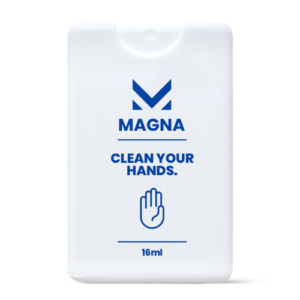 Sanitising spray card